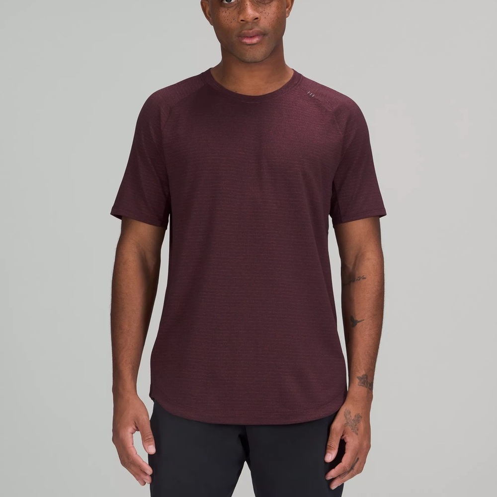 Lululemon Drysense Short-Sleeve Shirt -
Black/Cassis